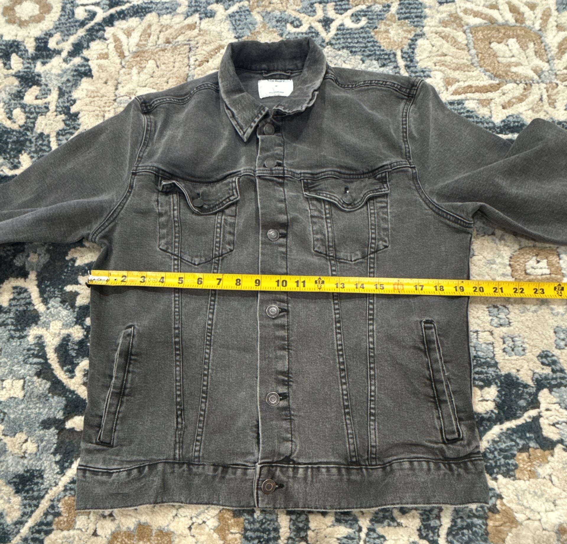 Old Navy Denim Jacket Size M Gray Washed Trucker 5