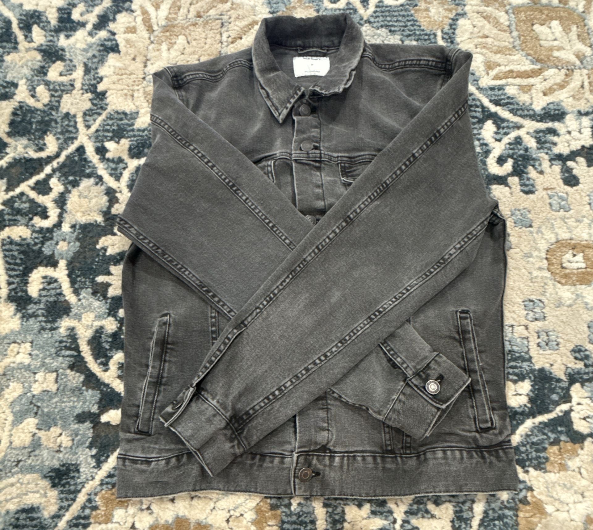Old Navy Denim Jacket Size M Gray Washed Trucker 4