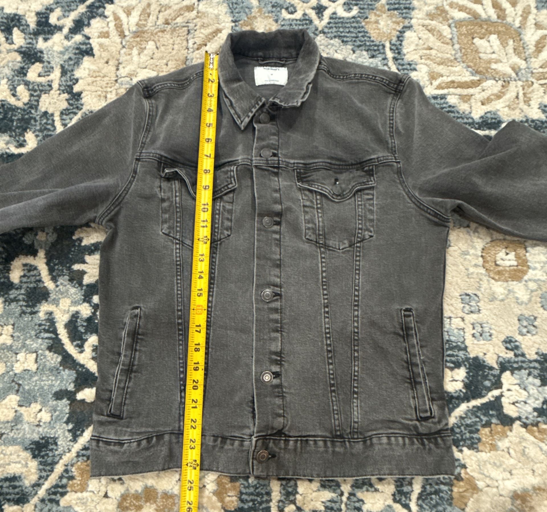 Old Navy Denim Jacket Size M Gray Washed Trucker 6