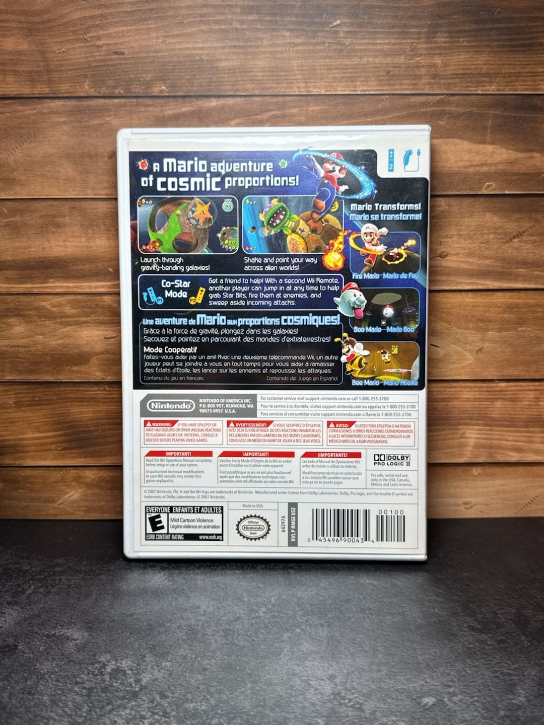 Nintendo Super Mario Galaxy Wii Video Game CIB 2