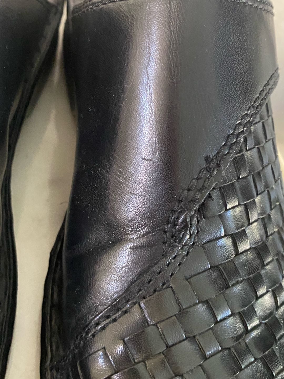 Clarks Black Woven Leather Mules Clogs Comfort Slide Shoes 8m 8