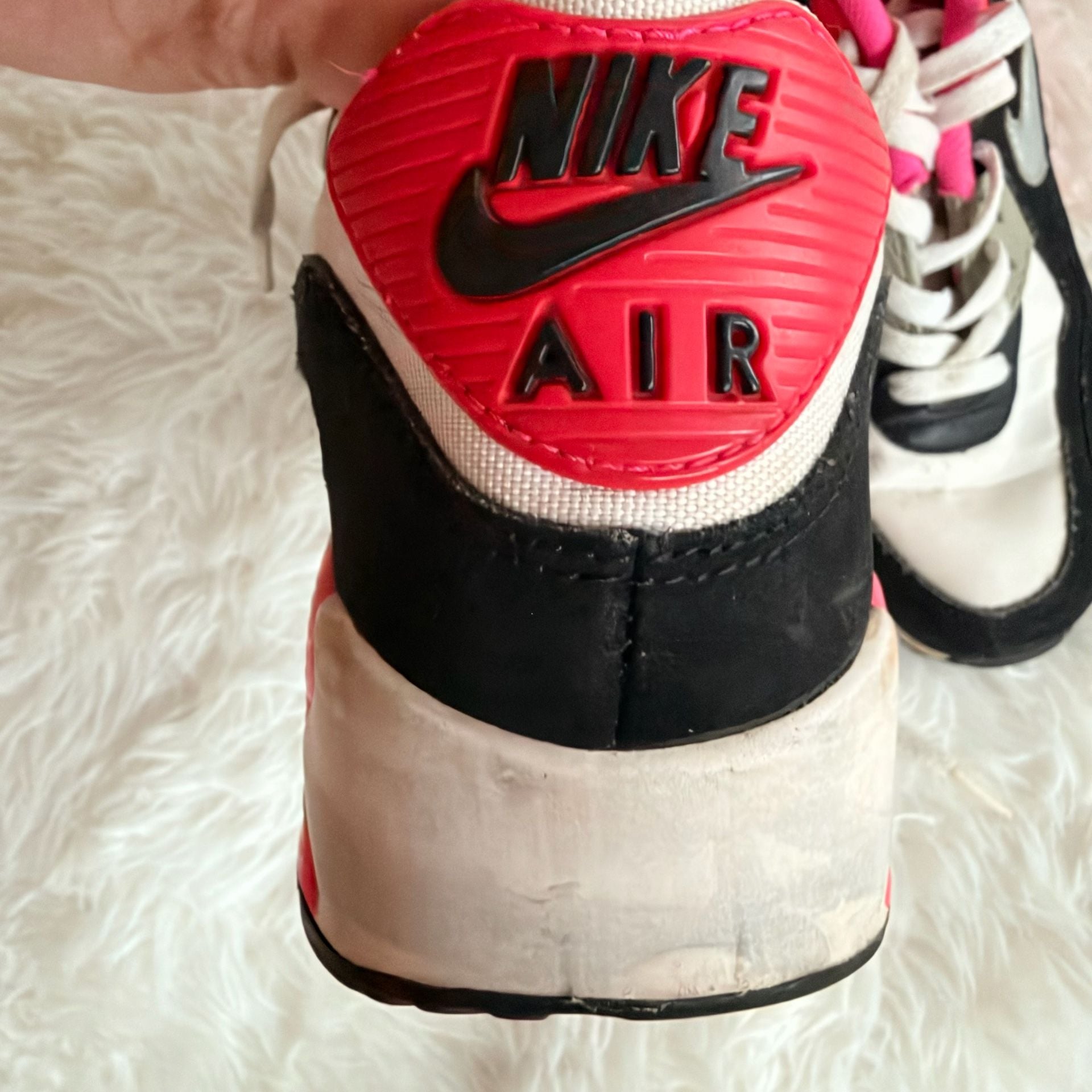 Nike Air Max 90 Running Shoes Black White Pink 8