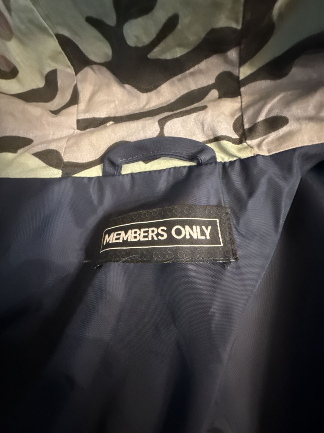 Members Only Jacket Yellow Navy Camo Hooded Coat 4