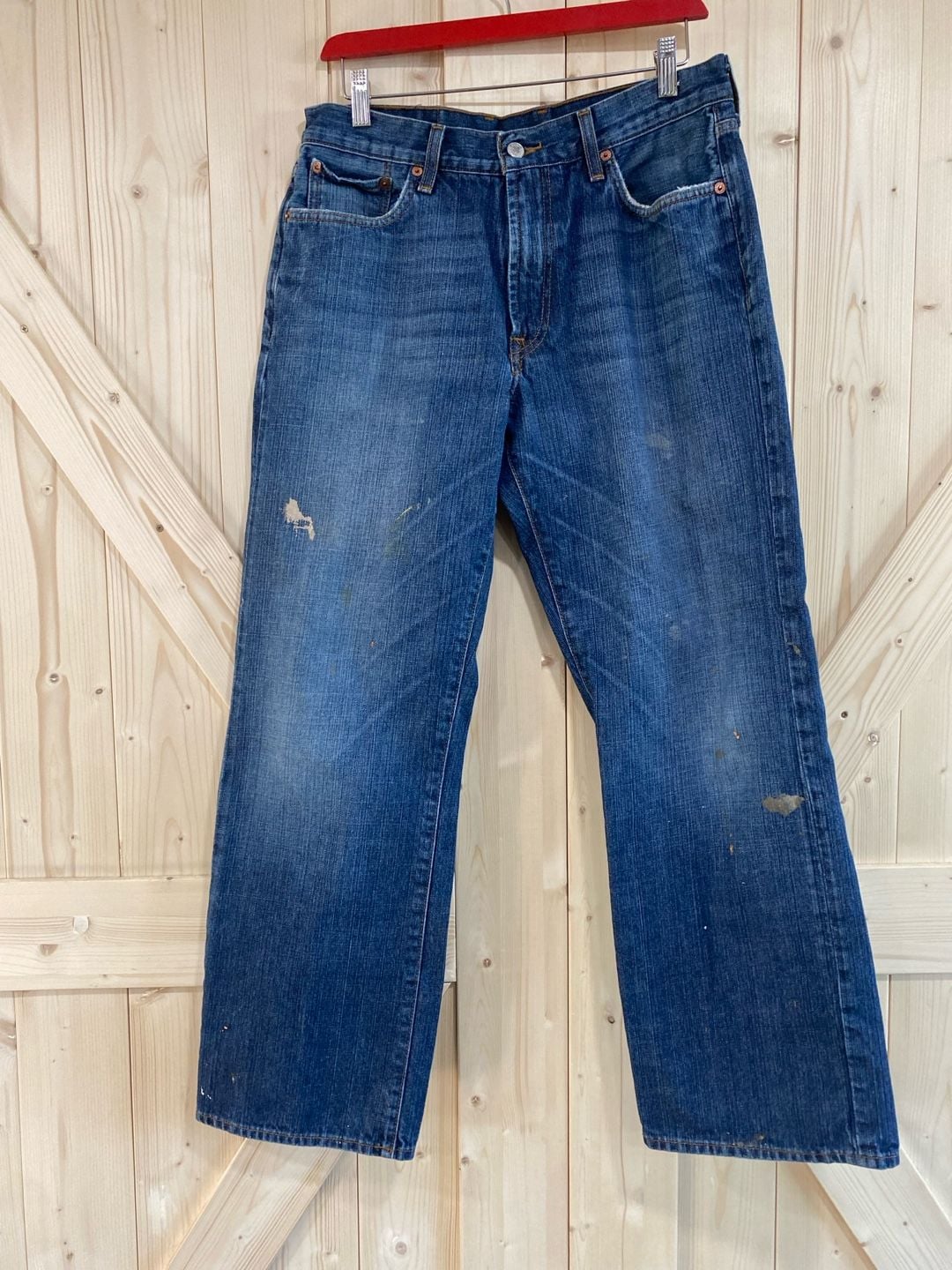 Lucky Brand Distressed Denim Jeans Blue Wash 32 x 30 2