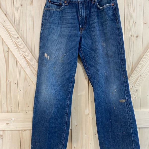 Lucky Brand Distressed Denim Jeans Blue Wash 32 x 30