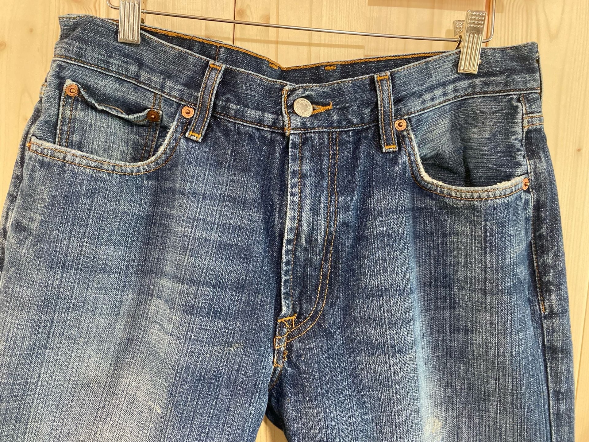 Lucky Brand Distressed Denim Jeans Blue Wash 32 x 30 7