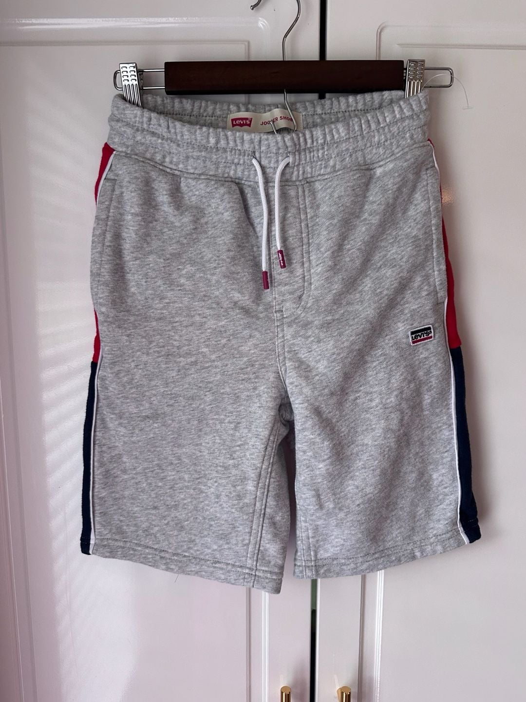 Levi's Jogger Short Size 10-12 Yrs Grey Cotton Blend Side Stripe 2