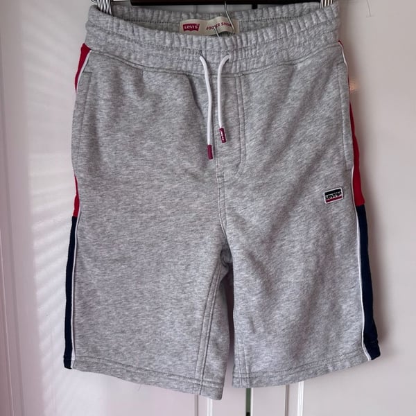 Levi's Jogger Short Size 10-12 Yrs Grey Cotton Blend Side Stripe