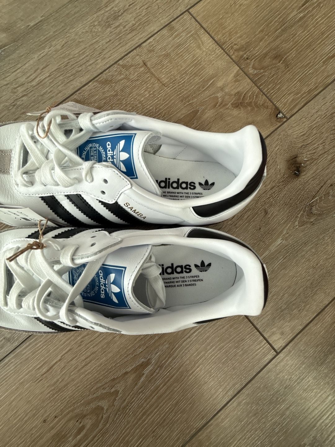 Adidas Samba OG Size 7 White Black Leather Sneakers B75806 New 4