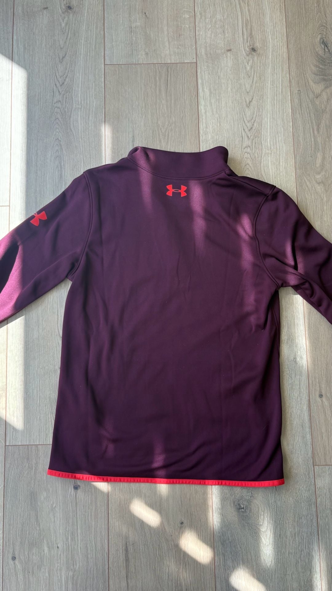 Under Armour ColdGear 1/2 Zip Pullover YXL Maroon Fleece 7