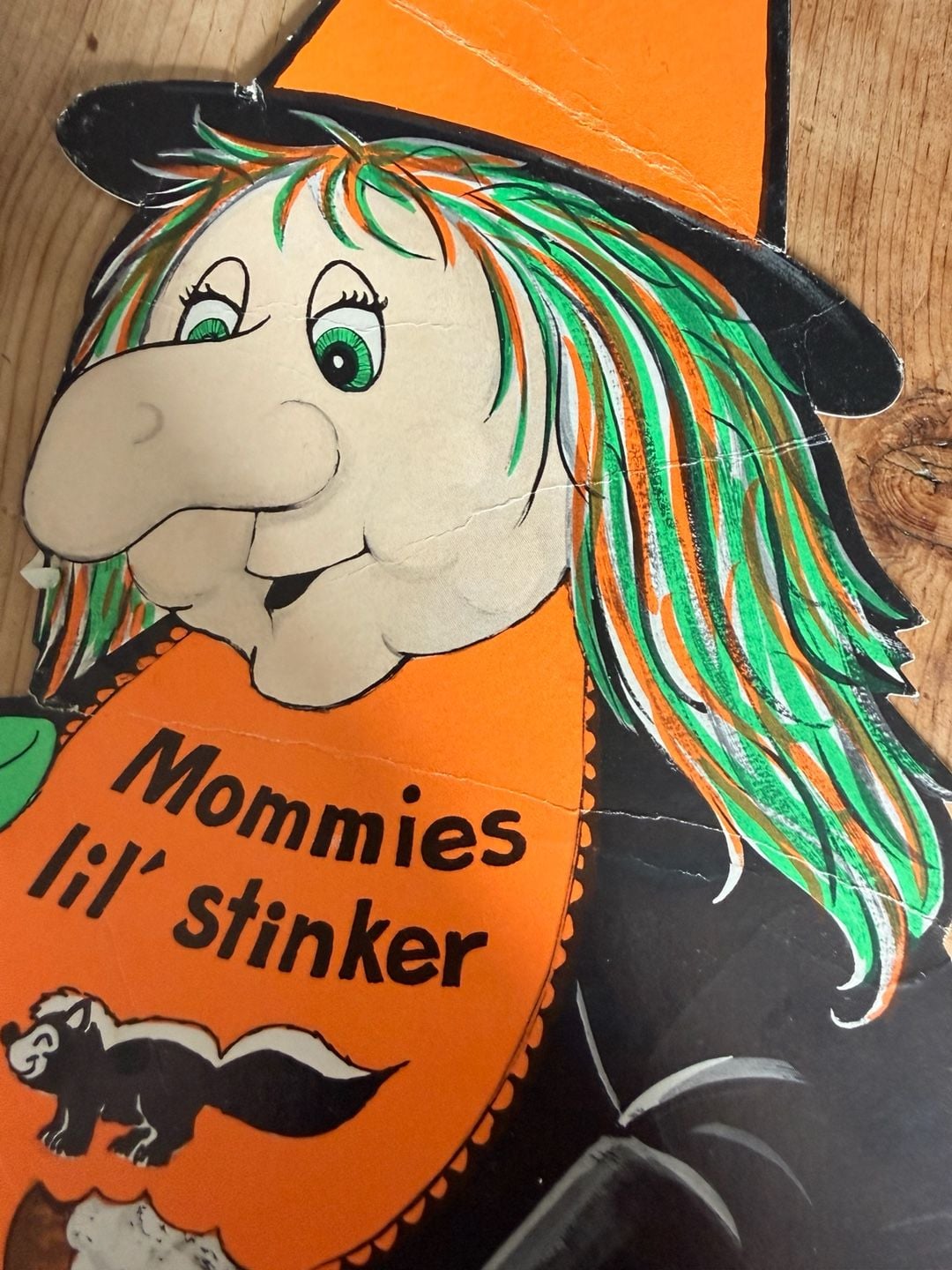 Vintage Beistle Witch Die Cut - Halloween Wall Decoration 1983 3