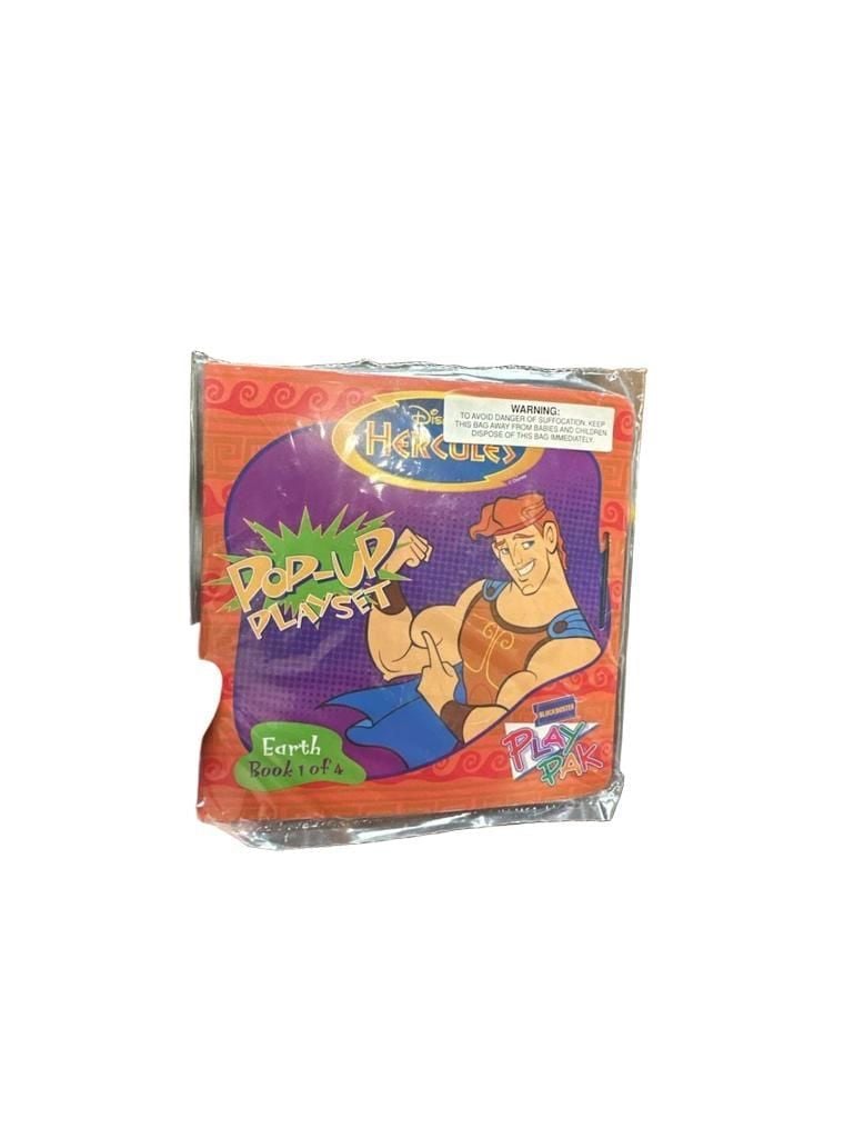 Disney Hercules Pop-Up Playset Books Lot Of 3 Blockbuster Play Pak 2