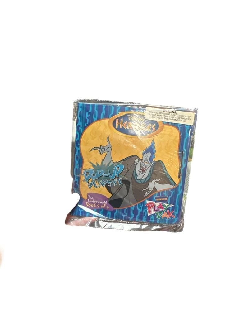 Disney Hercules Pop-Up Playset Books Lot Of 3 Blockbuster Play Pak 4