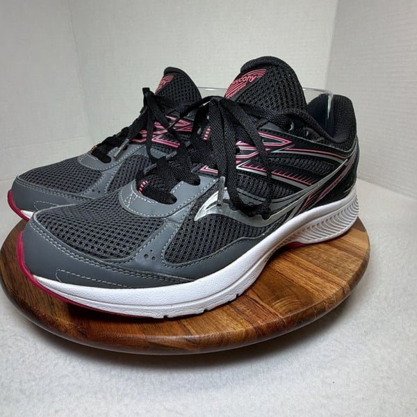 Saucony Cohesion 14 Women’s Sz 8.5 Black Pink Running Shoes Gym Workout 