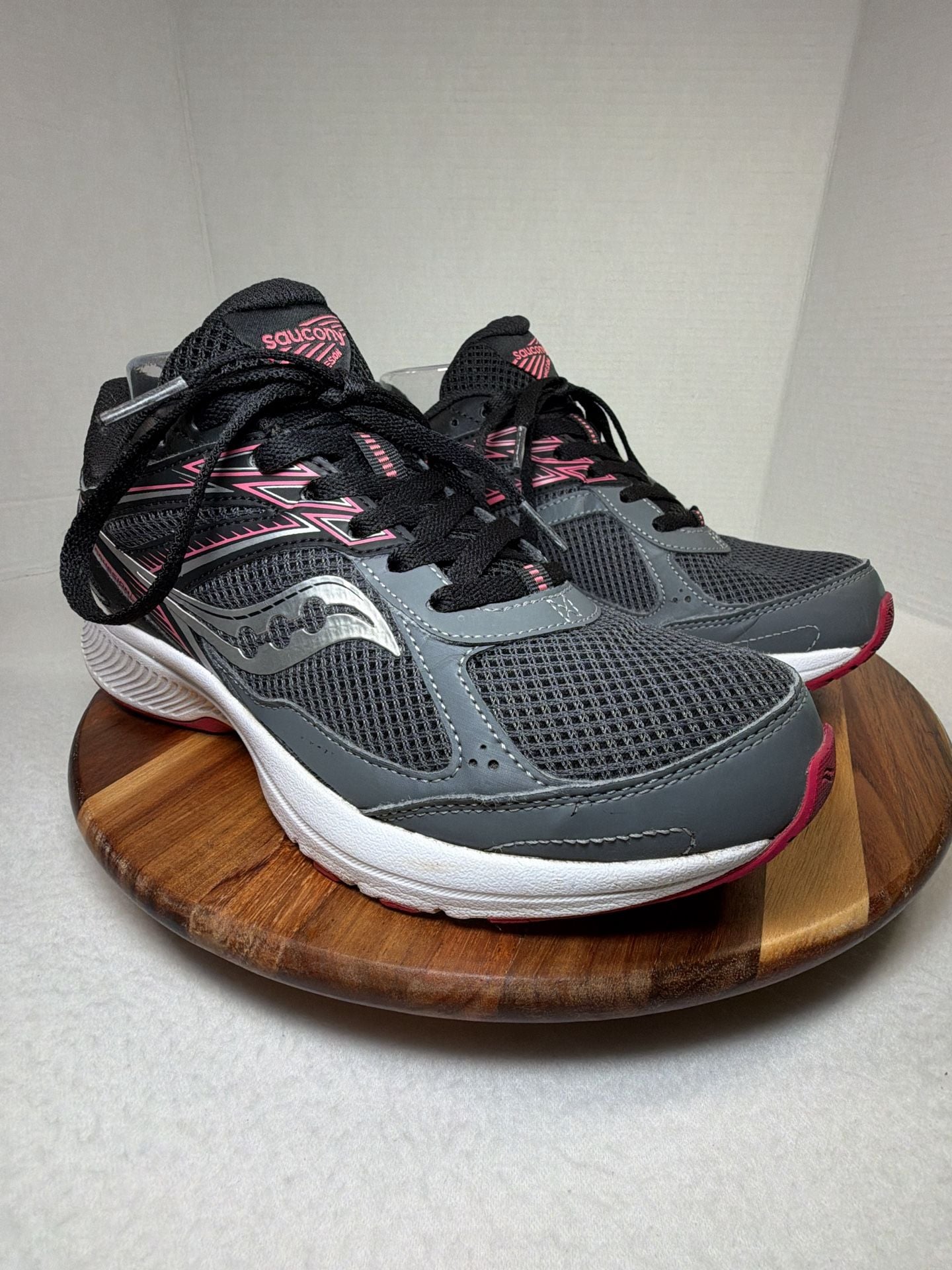 Saucony Cohesion 14 Women’s Sz 8.5 Black Pink Running Shoes Gym Workout  7