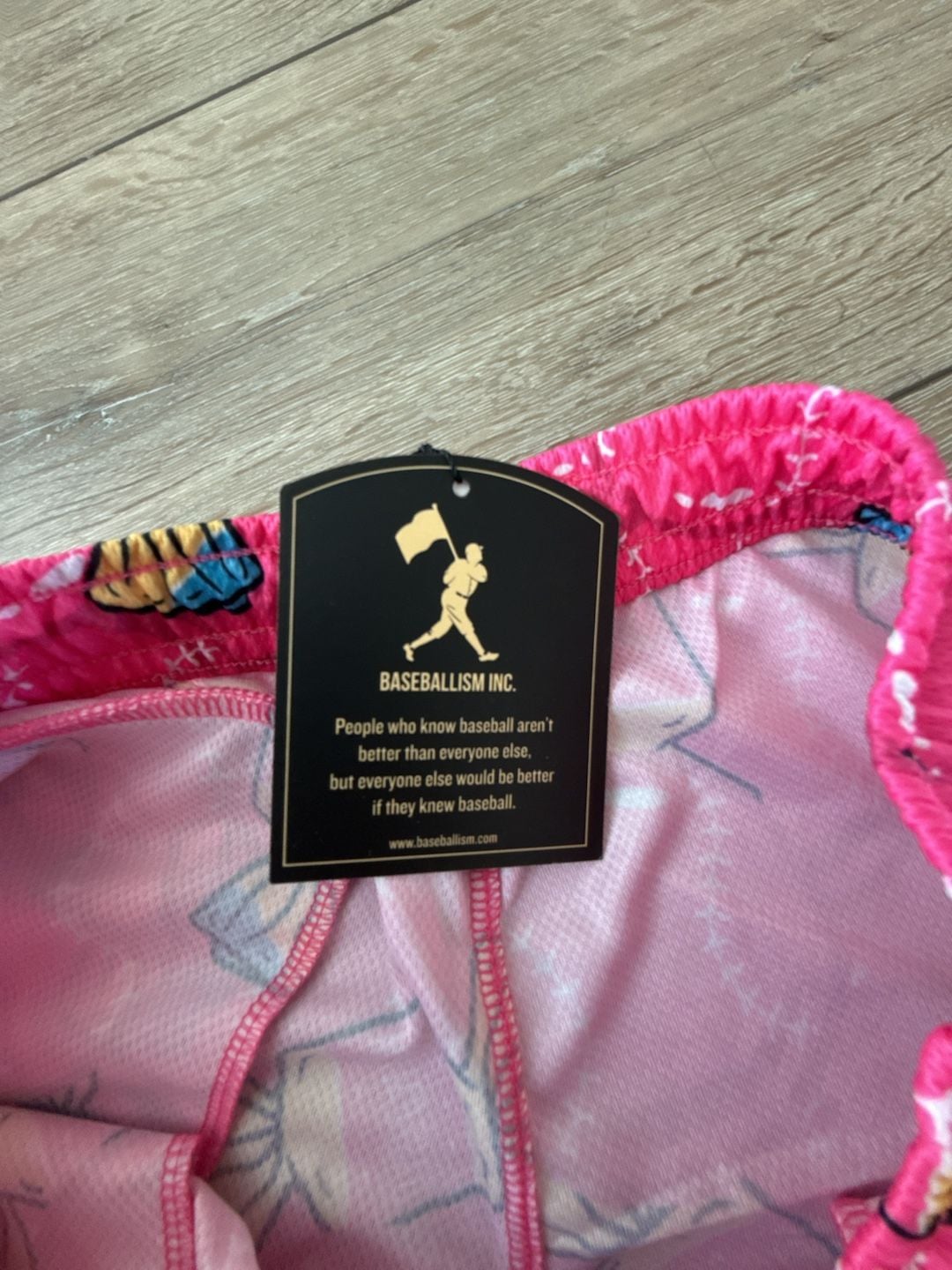 Baseballism Doubles and Bubbles Youth Mesh Shorts Size Extra Large Pink 5