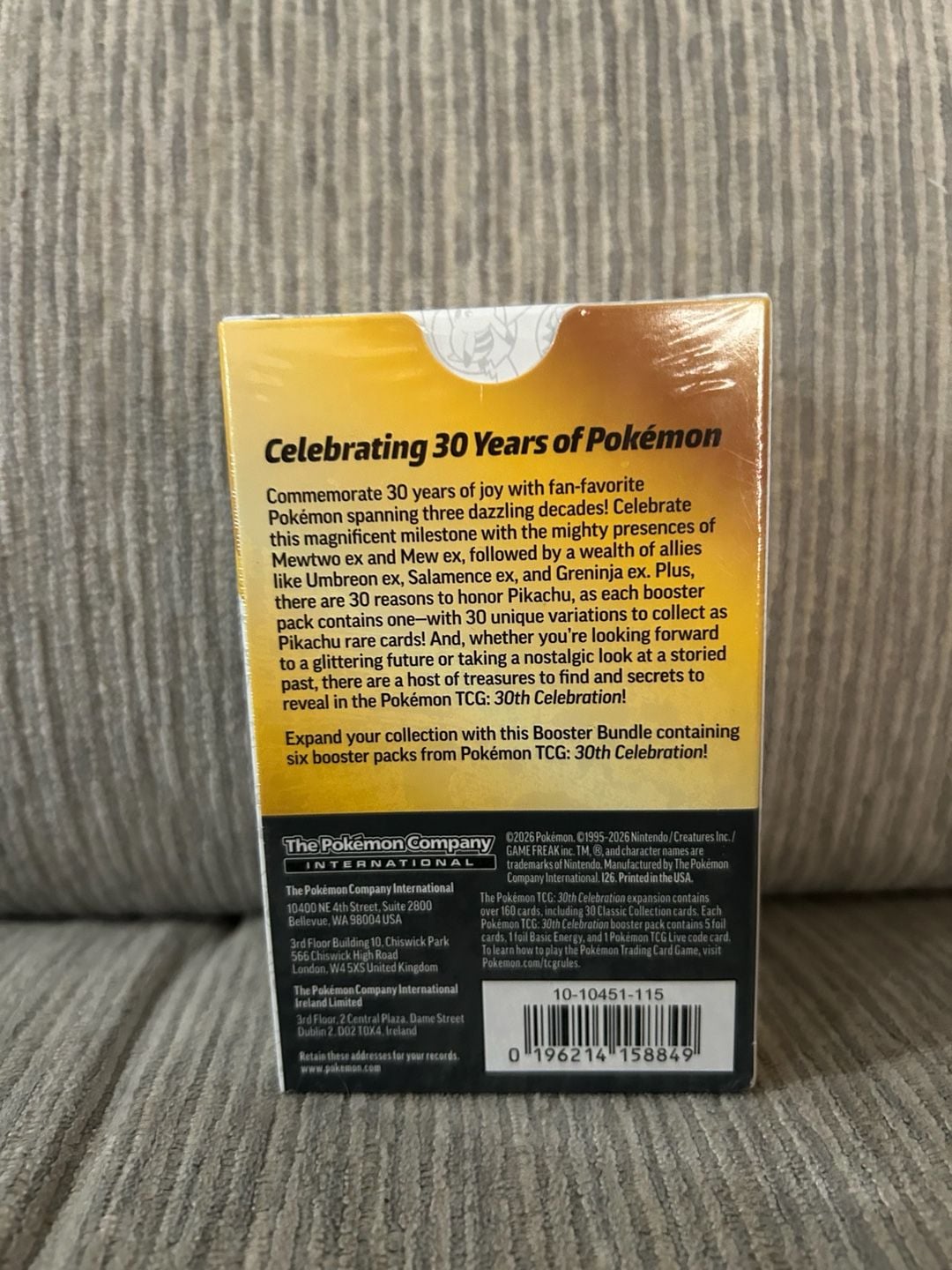 A Pokemon 30th Celebration Booster Bundle Sealed Trading Card Game Box 2