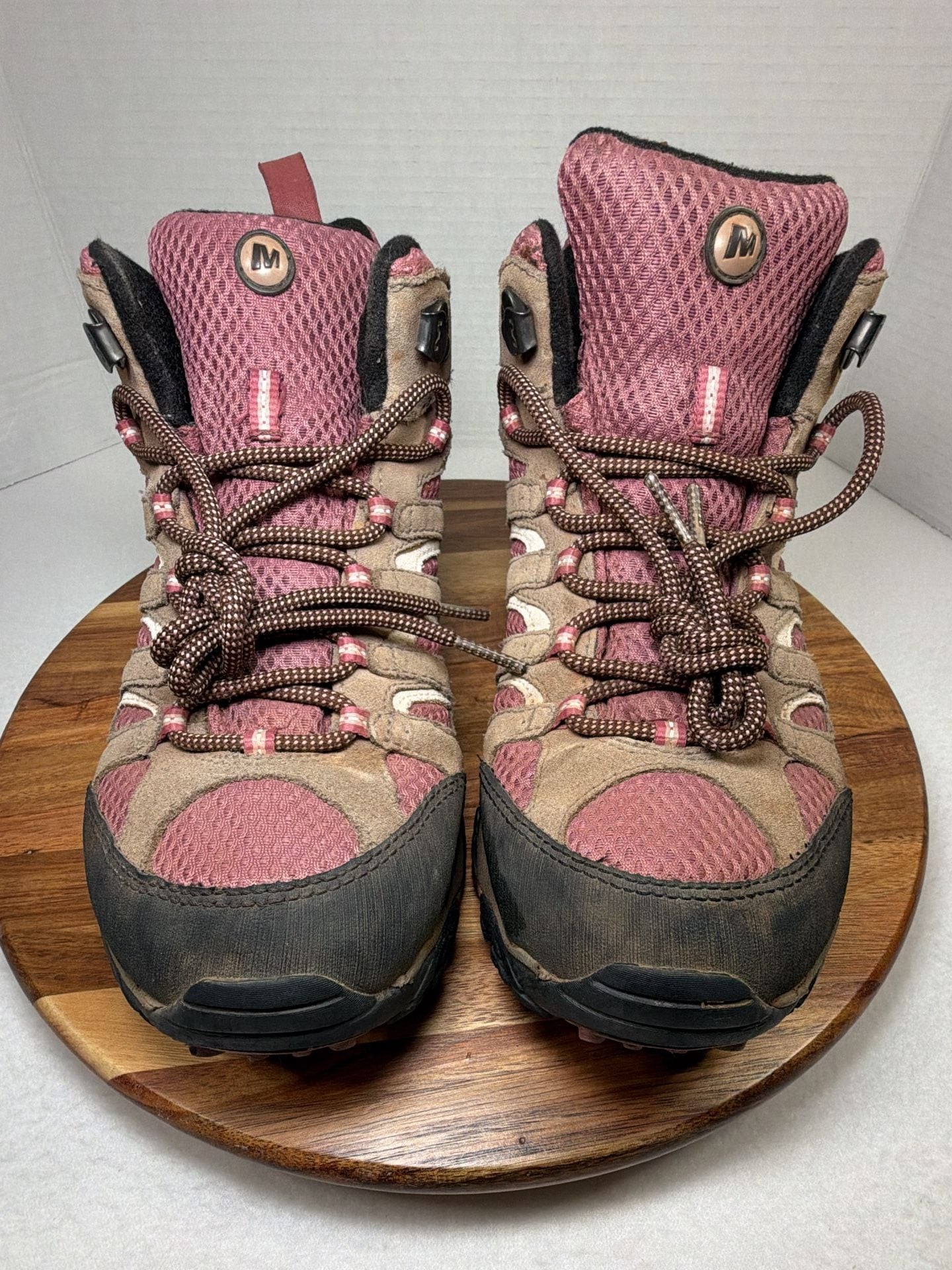 Merrell Moab 2 Mid Waterproof Hiking Boots Women’s Sz 9 Boulder Blush Adventure 4