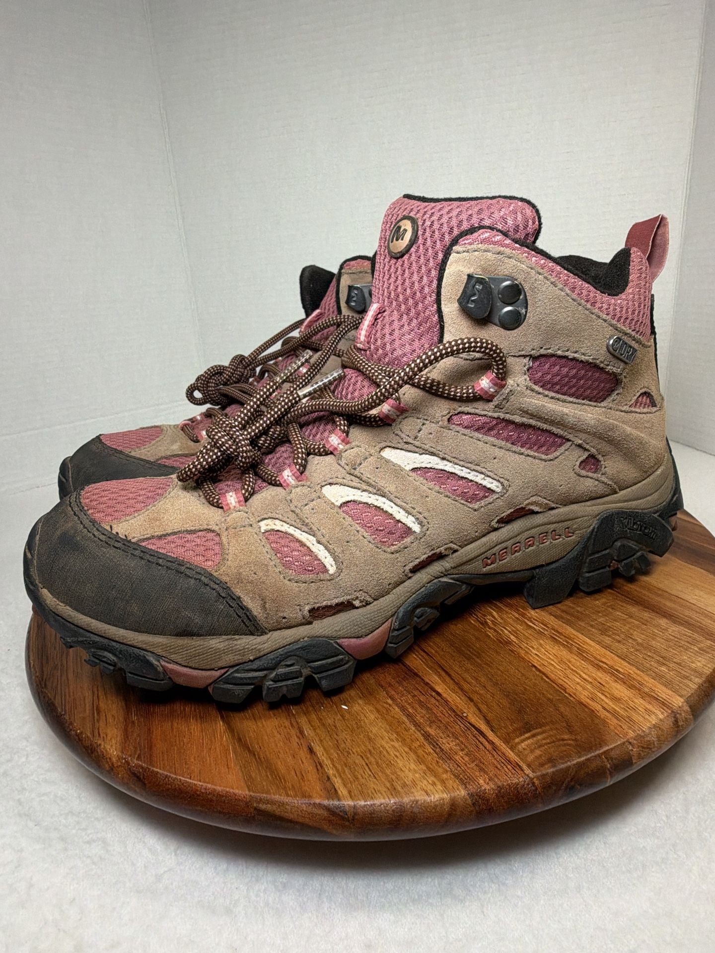 Merrell Moab 2 Mid Waterproof Hiking Boots Women’s Sz 9 Boulder Blush Adventure 5