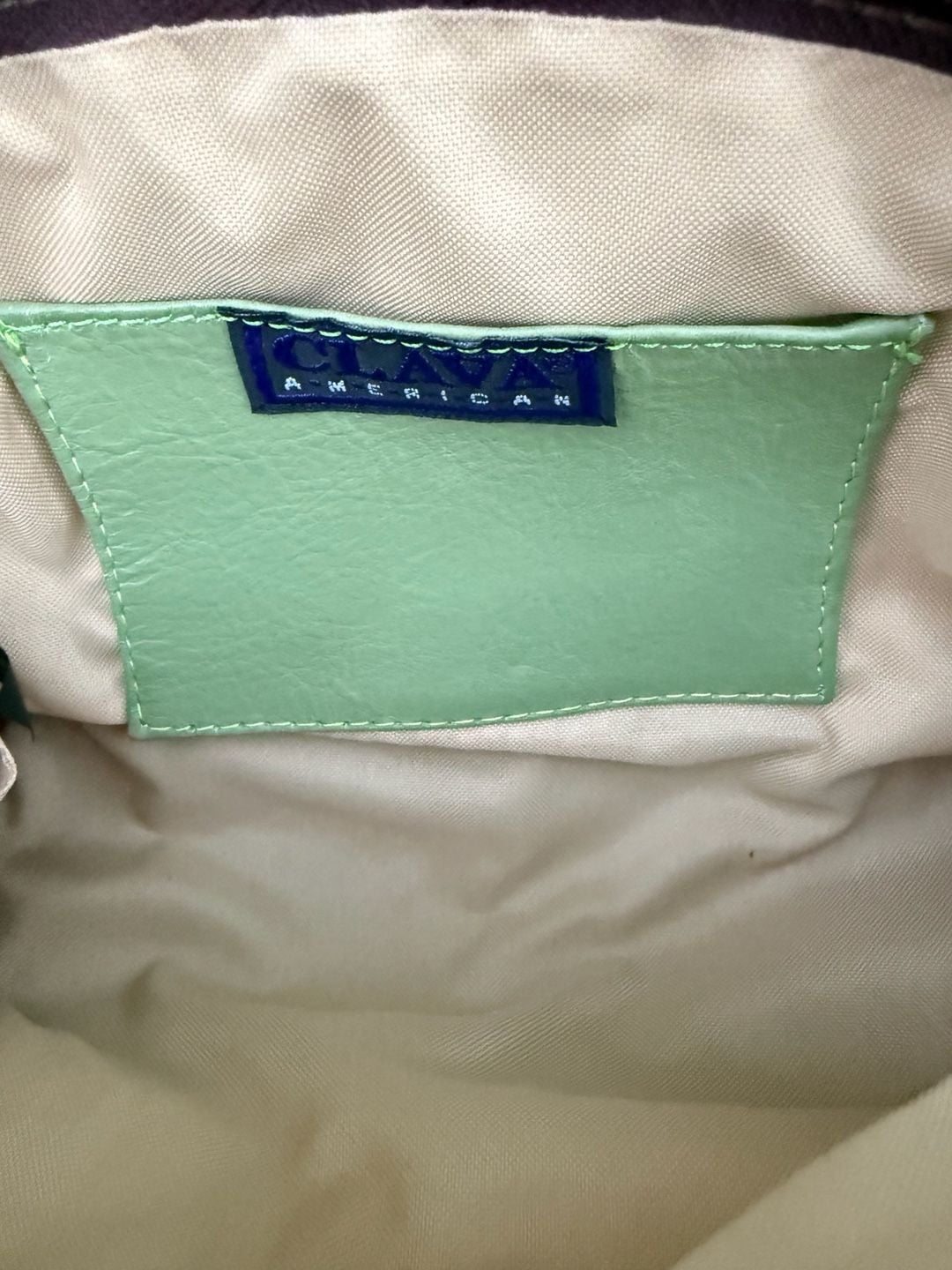 Clava Leather Style 112 Pouch Green and Dark Brown 5
