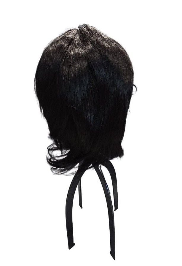 Human Hair Wig Black Short Wavy 831-1B 1