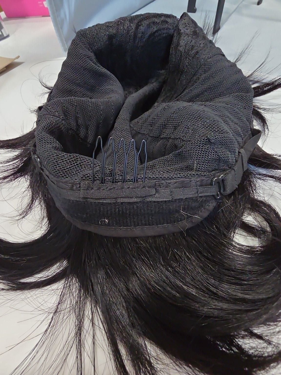 Human Hair Wig Black Short Wavy 831-1B 3