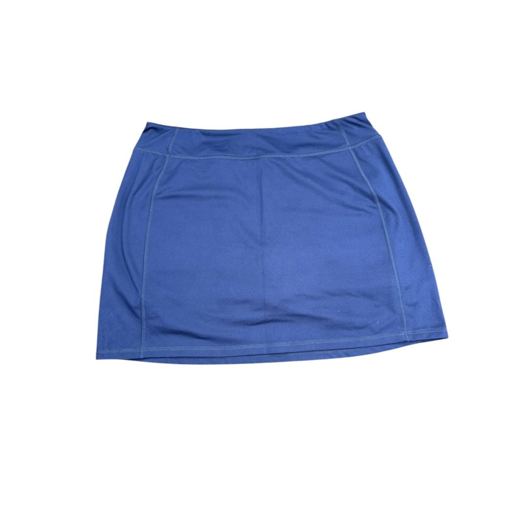 Lands' End Sport Skort Size M 10-12 Blue Athletic Tennis Skirt Pockets 2