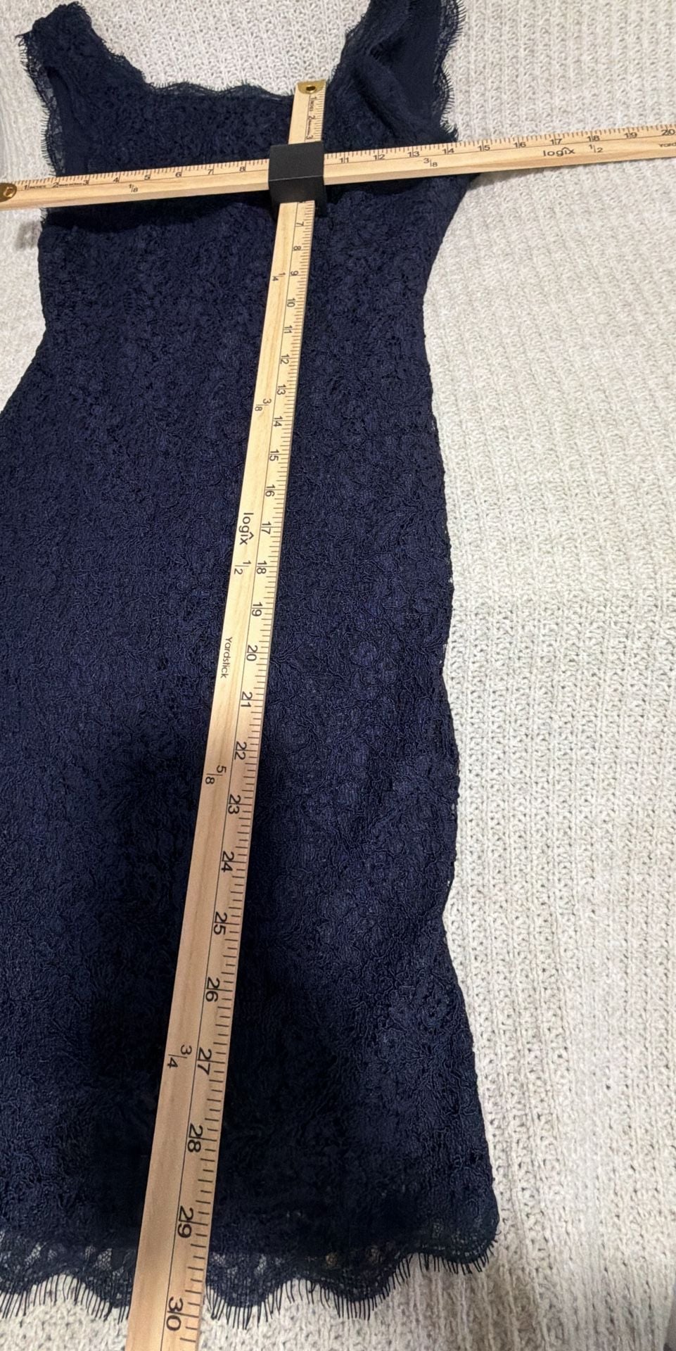 Adrianna Papell Lace Sheath Dress Size US 2 Navy Blue 6