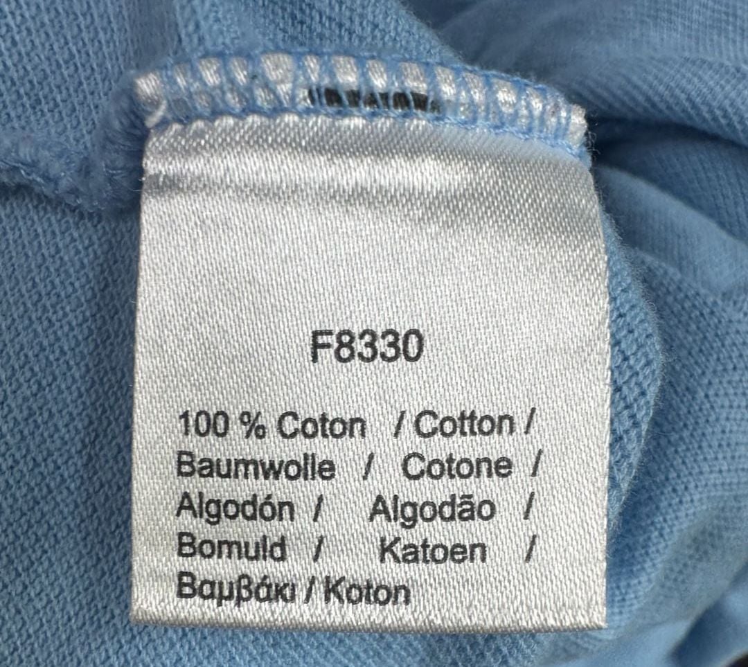 Lacoste Regular Fit Polo Shirt Size 9 Light Blue Cotton Tipped 6