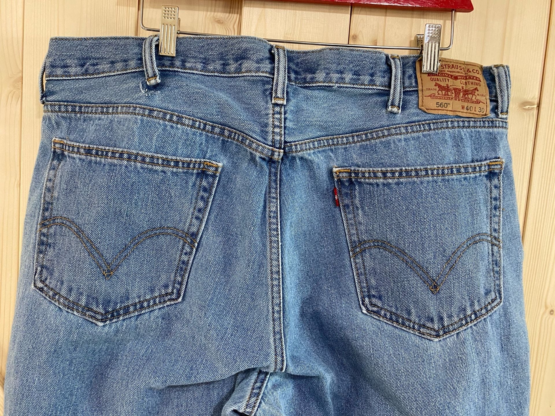 Levi's 560 Comfort Fit Jeans Size W40 L30 Blue Medium Wash Denim 5