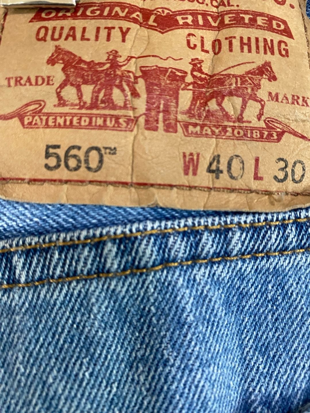 Levi's 560 Comfort Fit Jeans Size W40 L30 Blue Medium Wash Denim 6