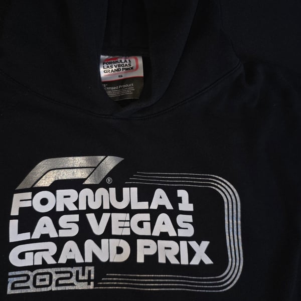 Formula 1 Las Vegas Grand Prix 2024 Hoodie Size S Black Licensed