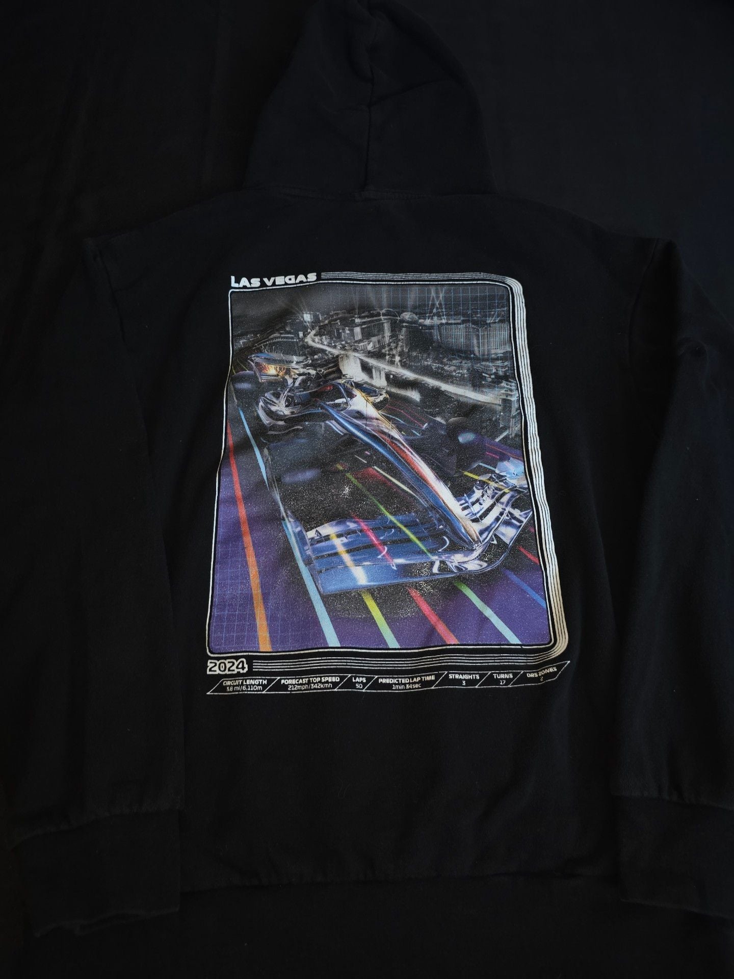 Formula 1 Las Vegas Grand Prix 2024 Hoodie Size S Black Licensed 5