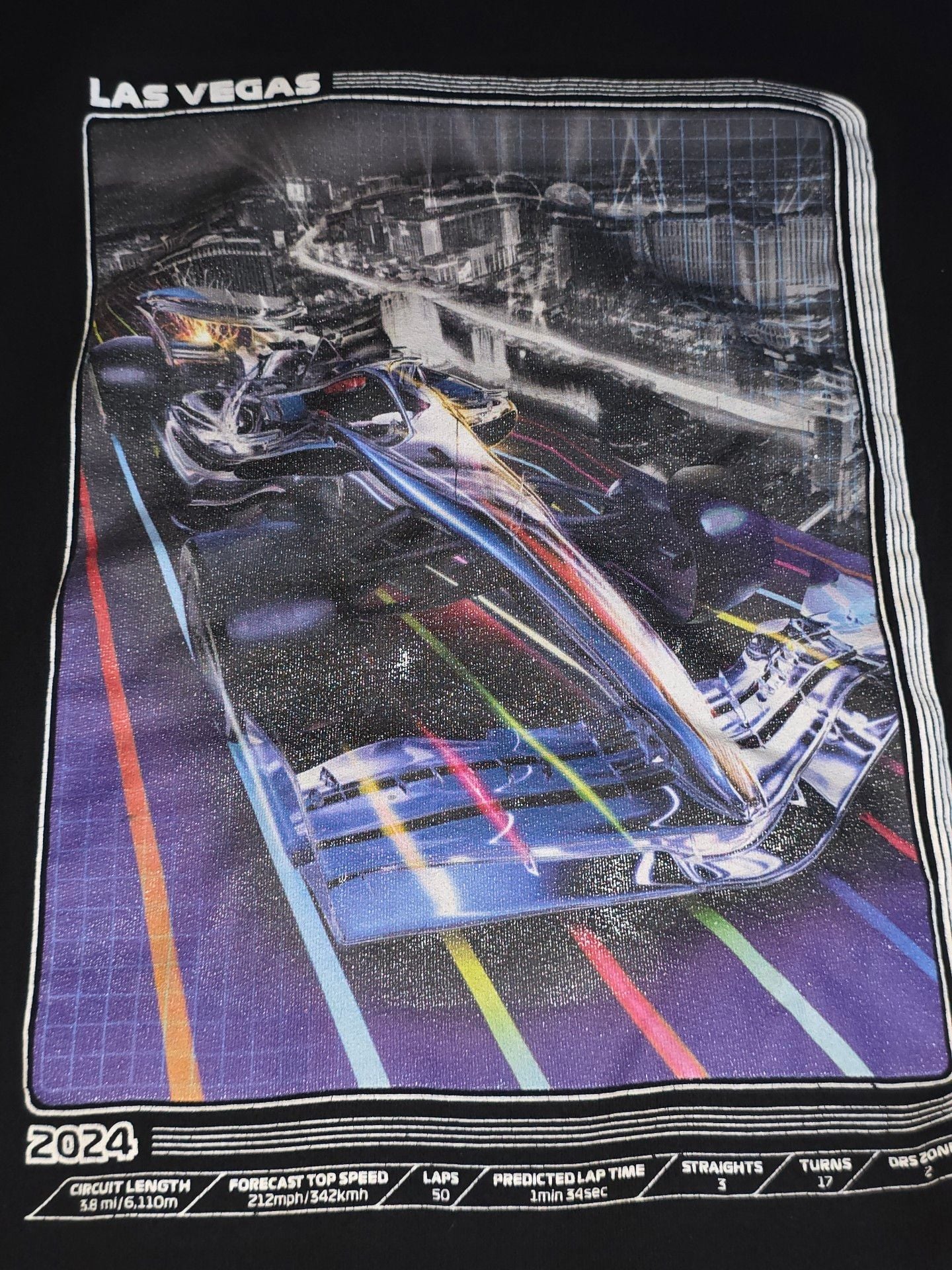 Formula 1 Las Vegas Grand Prix 2024 Hoodie Size S Black Licensed 6
