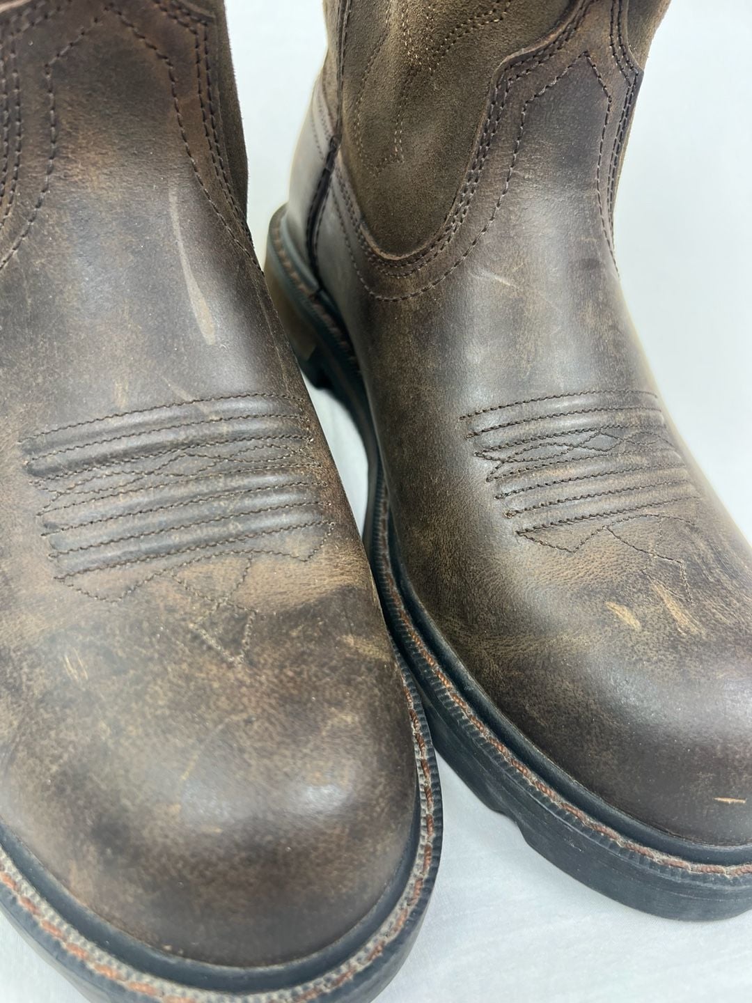 Ariat Groundbreaker Work Boots Brown Leather 8