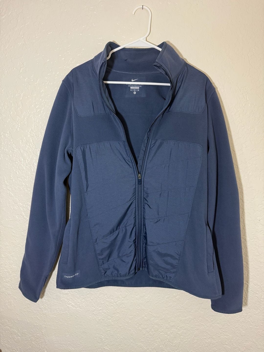 Nike Therma-FIT Hybrid Fleece Zip Jacket Size XL womens slate/navy Blue 2