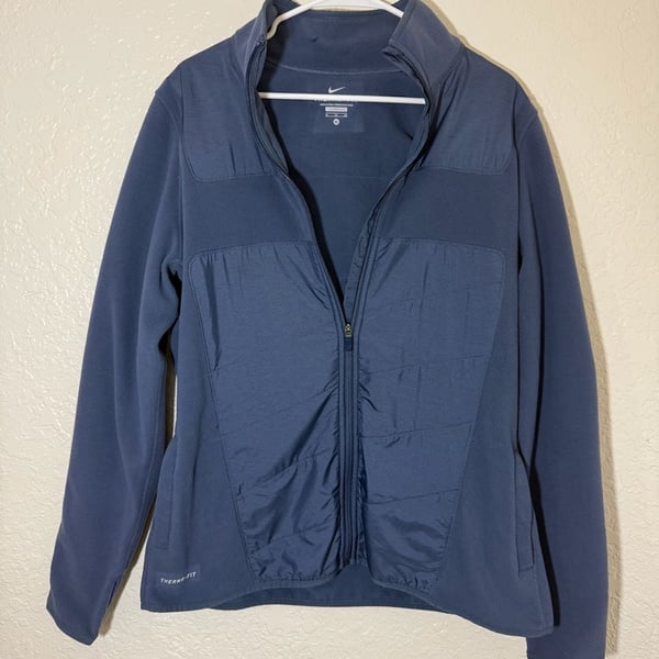 Nike Therma-FIT Hybrid Fleece Zip Jacket Size XL womens slate/navy Blue