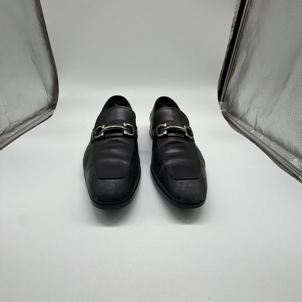 Salvatore Ferragamo Bit Loafers Black Leather