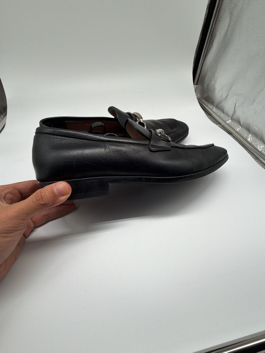 Salvatore Ferragamo Bit Loafers Black Leather 8