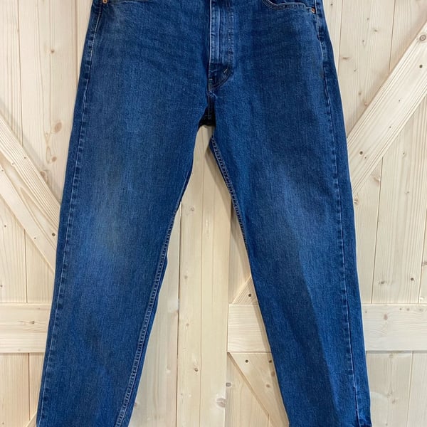 Levi's 505 Regular Fit Jeans 38x32 Blue Denim Straight Leg