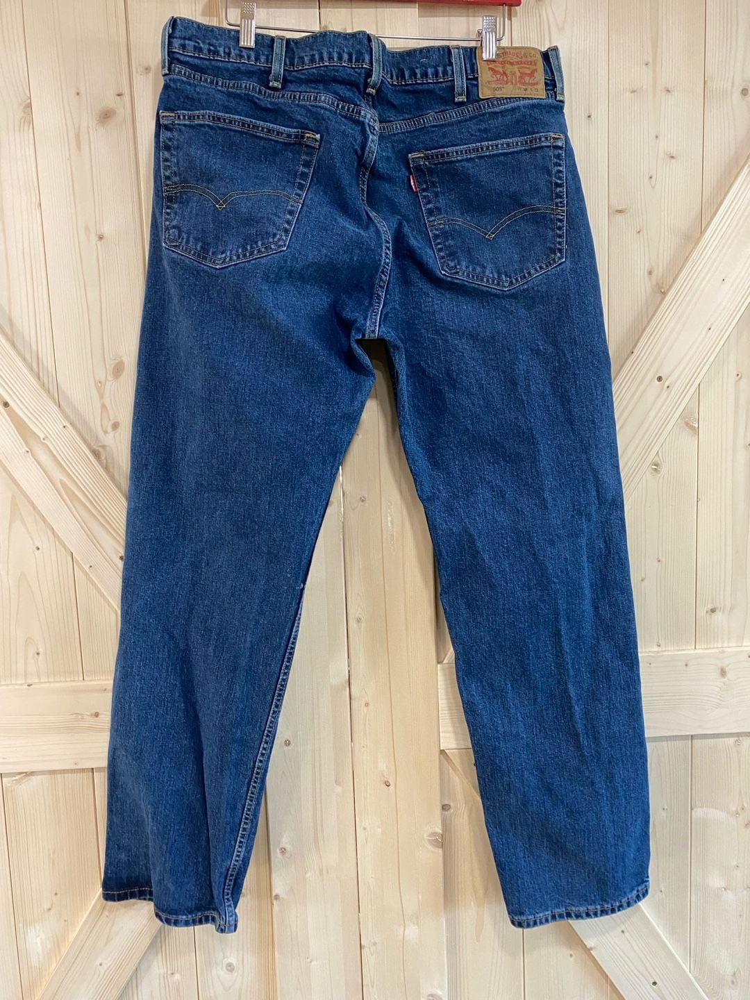 Levi's 505 Regular Fit Jeans 38x32 Blue Denim Straight Leg 8