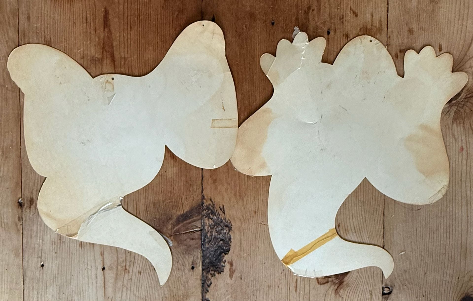 Vintage Beistle Glow In The Dark Ghost Cutouts - Set Of 2 2