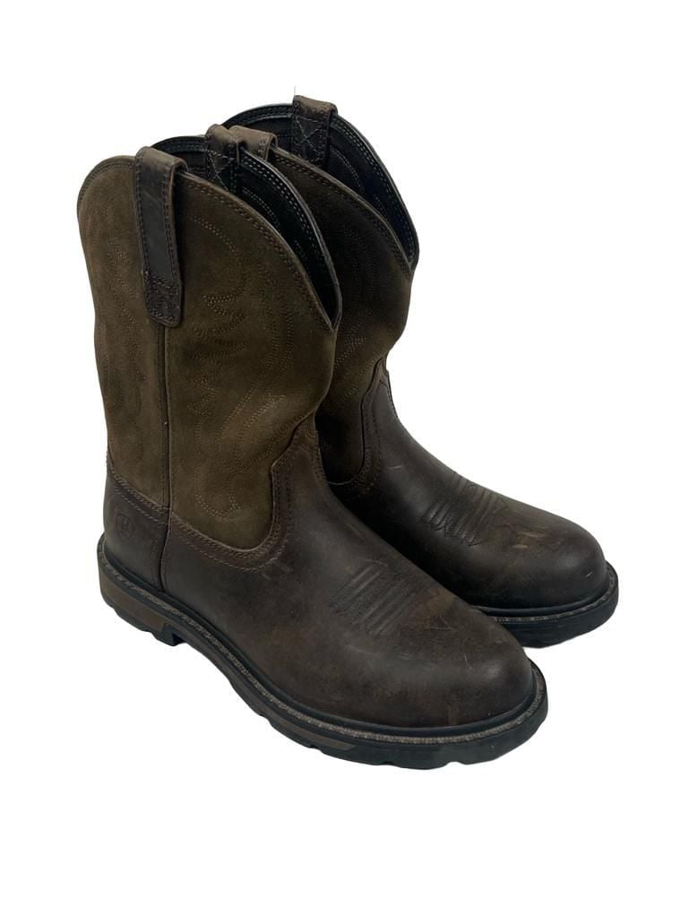 Ariat Groundbreaker Work Boots Brown Leather 2