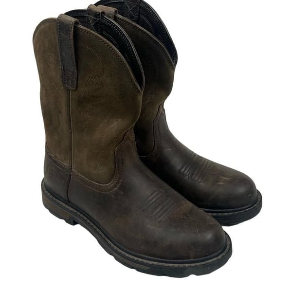 Ariat Groundbreaker Work Boots Brown Leather
