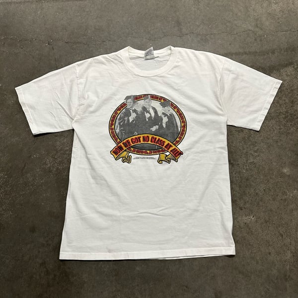 Vintage 1998 Three Stooges Class of ’98 T Shirt XL Made USA “No Class At All”