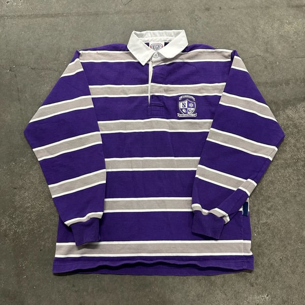 Vintage Barbarian Halbro Rugby Shirt Kellogg Rugby Club Made Canada Medium
