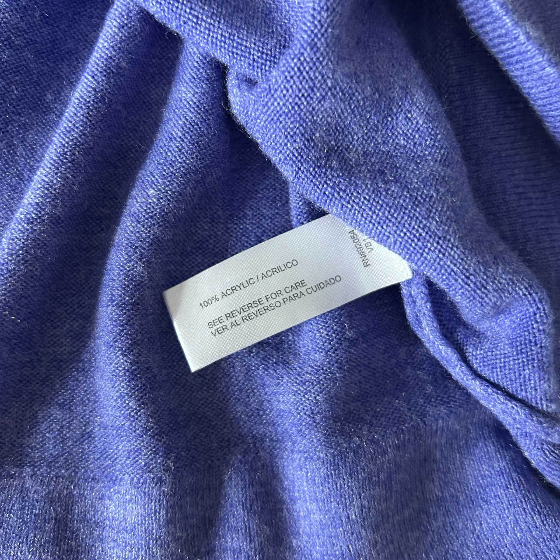 Debbie Morgan Cowl Neck Sweater Size M Blue Tunic Pullover 7