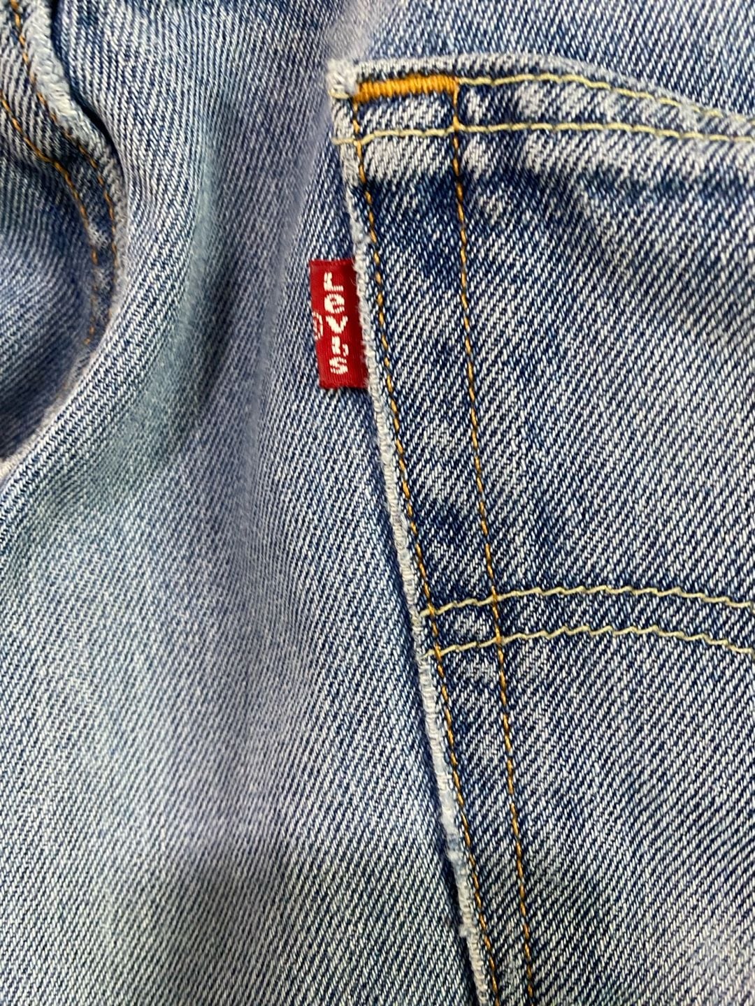 Levi's 505 Regular Fit Jeans W34 L34 Blue Distressed Denim 8