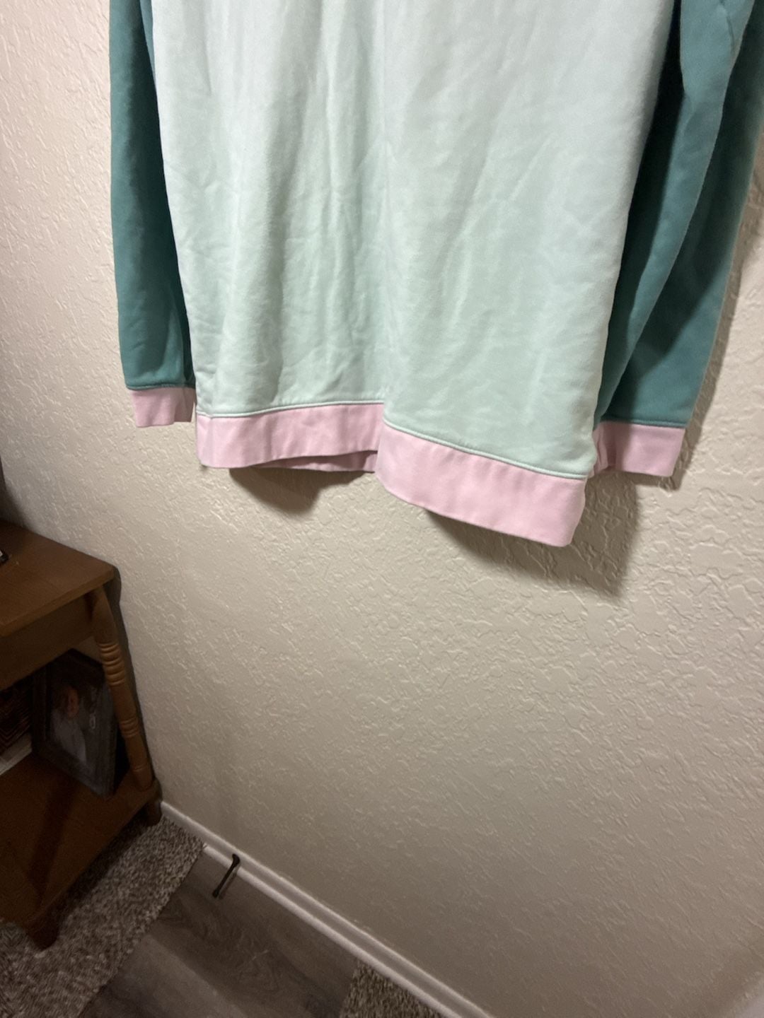 Lands End Serious Sweats Button Hoodie Size L 14-16 Pastel Colorblock 6