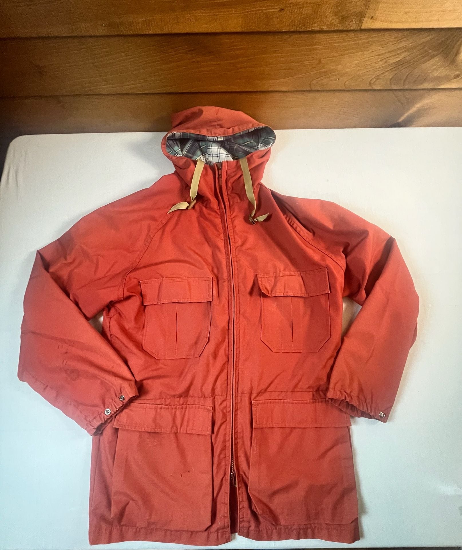 Woolrich Mountain Parka Jacket Small Red 60/40 Utility Coat Vintage 70s 2